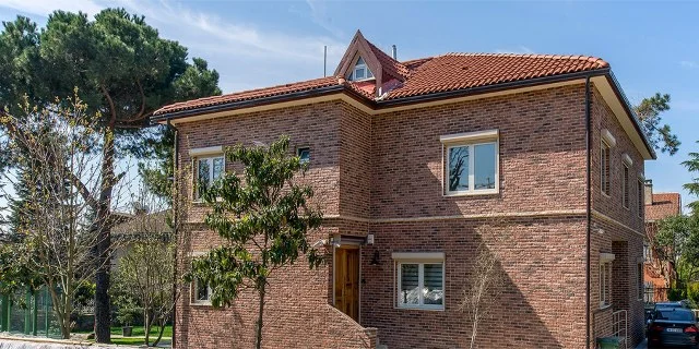 Minimalist tuğla kaplama beyaz tuğla dış dekorasyonu iskandinav stil kültür tuğlası