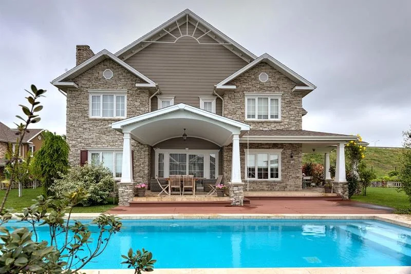 Kültür taşı dış cephe kaplama beyaz kahve ve bej tonları