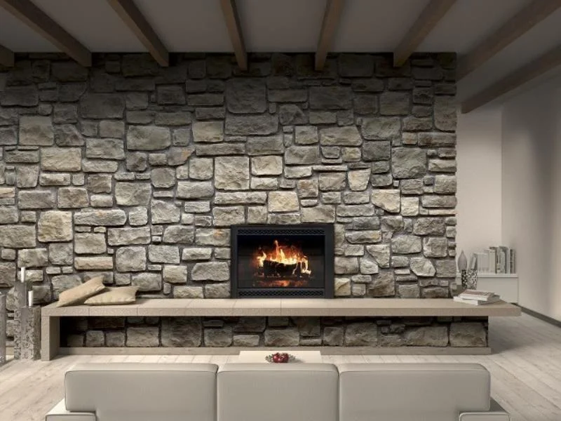 Dekoratif şık modern şömine kültür taşı